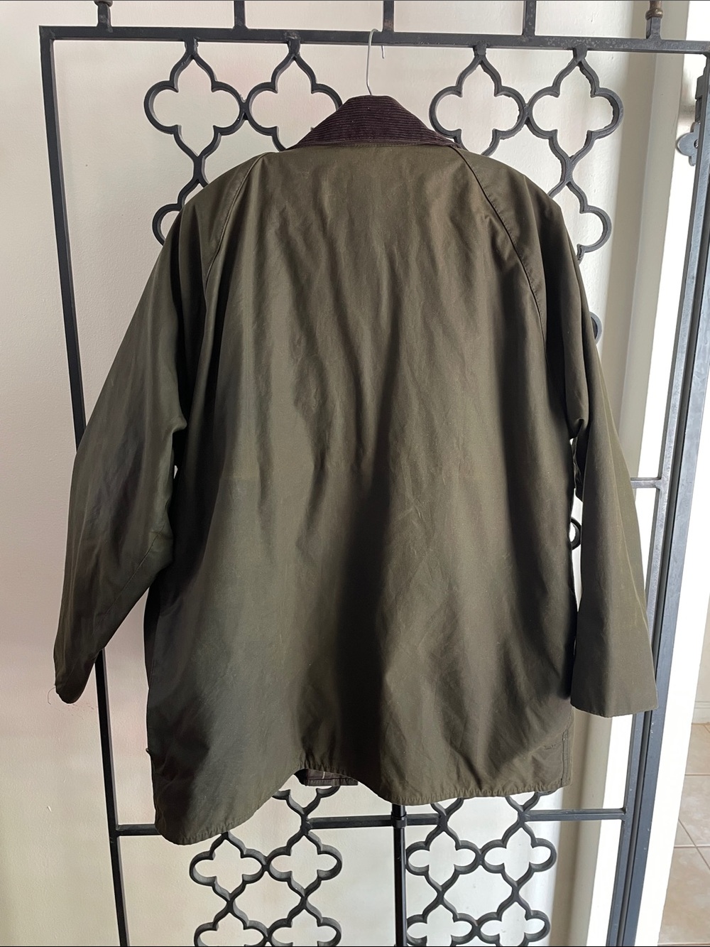 Barbour Olive Green Classic Beaufort Field Jacket with Warm Pile Lining - Picture 8 of 14
